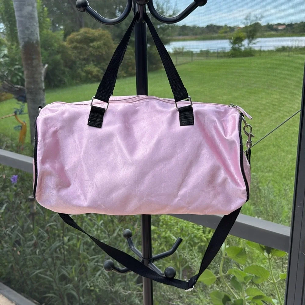 Vintage Pretty Pink satin Ballet dance bag